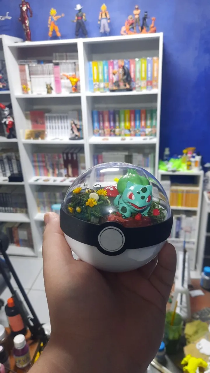 Paraíso Pokémon na Pokébola Bulbasauro Diorama