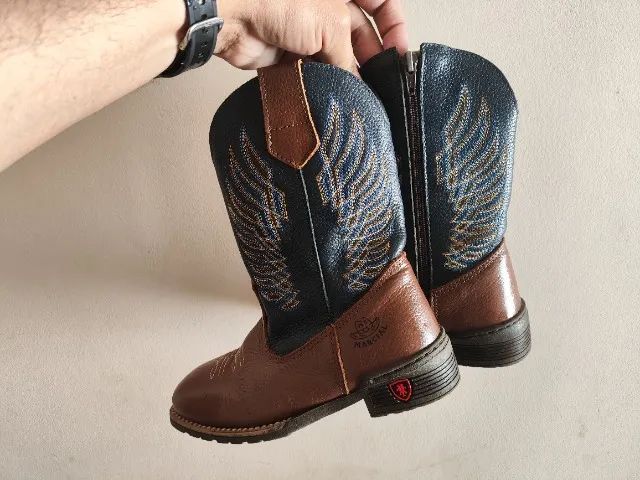 Bota Country Texana Infantil em Couro - Foto 4