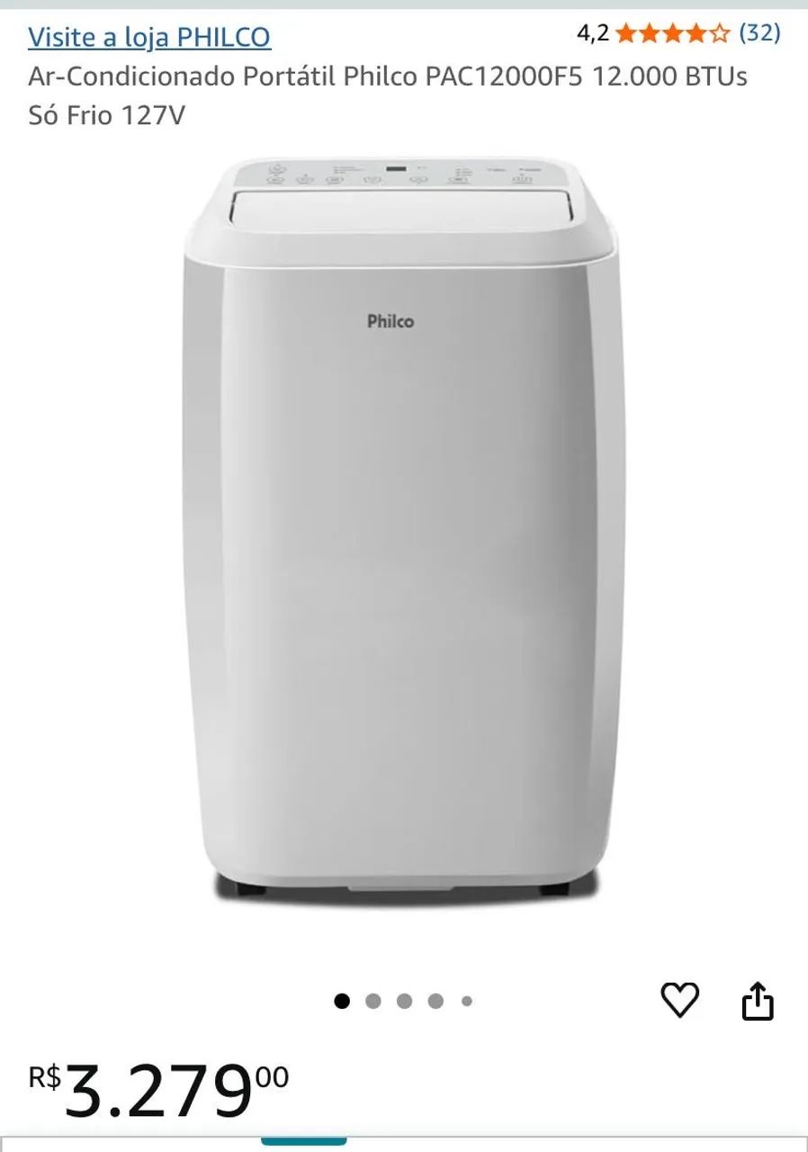 Ar Condicionado Portátil Philco PAC12000F5 12.000 BTUs - Foto 2
