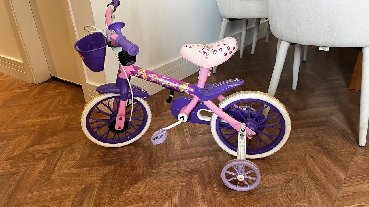 Bicicleta Infantil 12 Polegadas - Princesa Rapunzel Usada