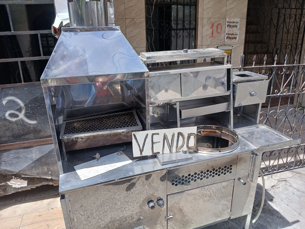 Carrinho de churrasco e lanches completo
