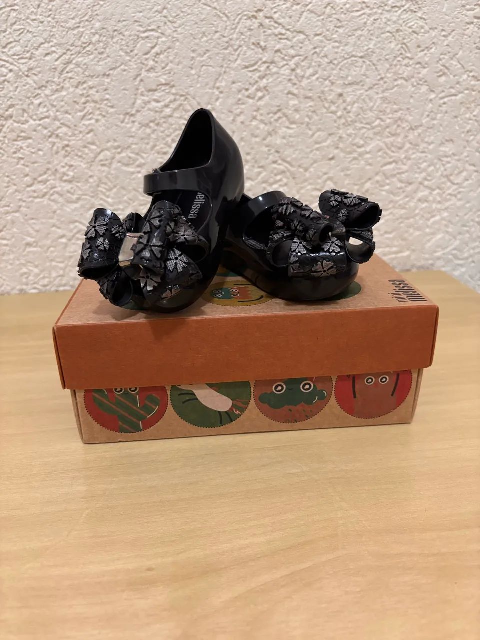  -     Mini Melissa Ultragirl Preta Original Super Conservada - TAM 17/18