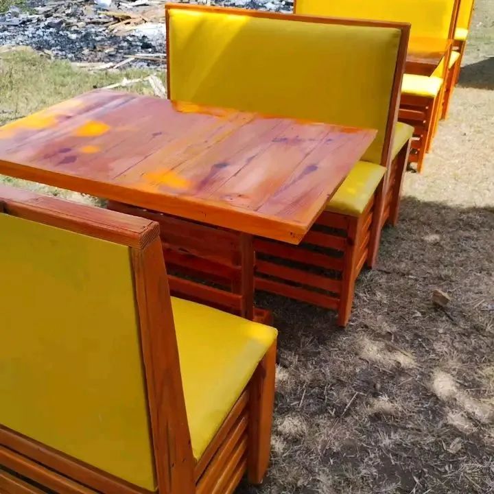 Conjunto de mesas e bancos para restaurante - Foto 2