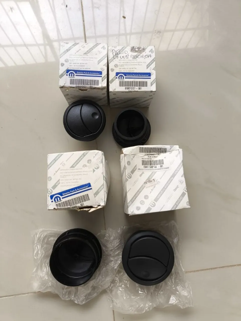 Kit 4x difusores saida de ar cor preto fiat uno way 2014, preço à combinar
