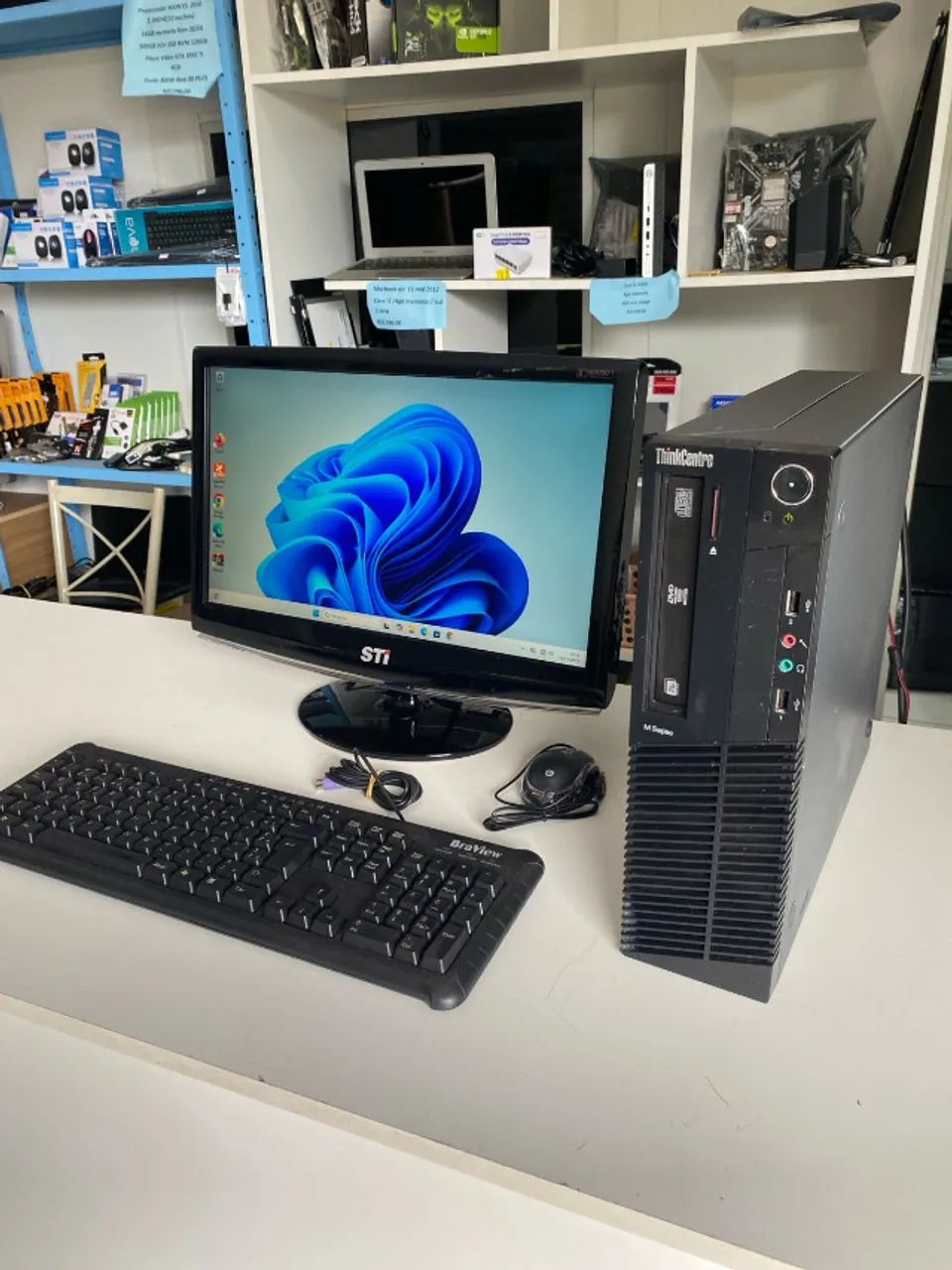 computador completo lenovo core i5 3ªger/8gb mem /320gb hd+ssd 120gb/tela 19  garantia nf - Foto 2