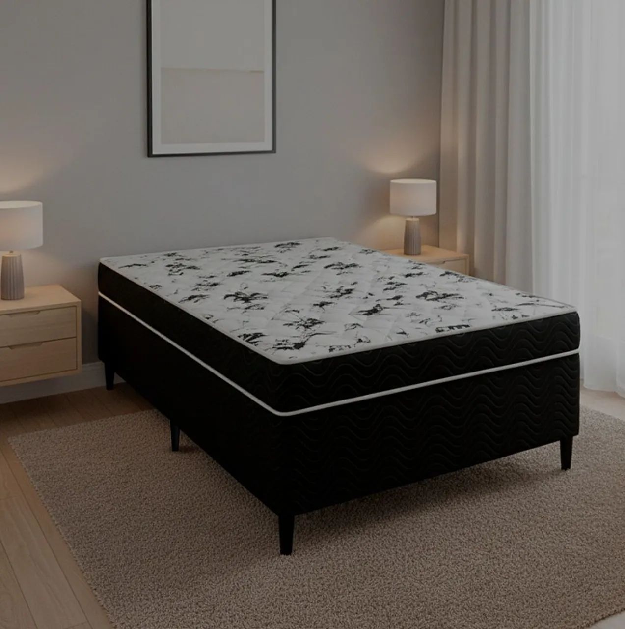 Cama box casal ortopedic