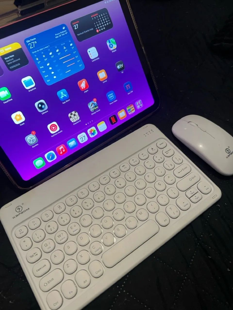 IPAD 11 128GB Seminovo + caneta touch + teclado e mouse  - Foto 2