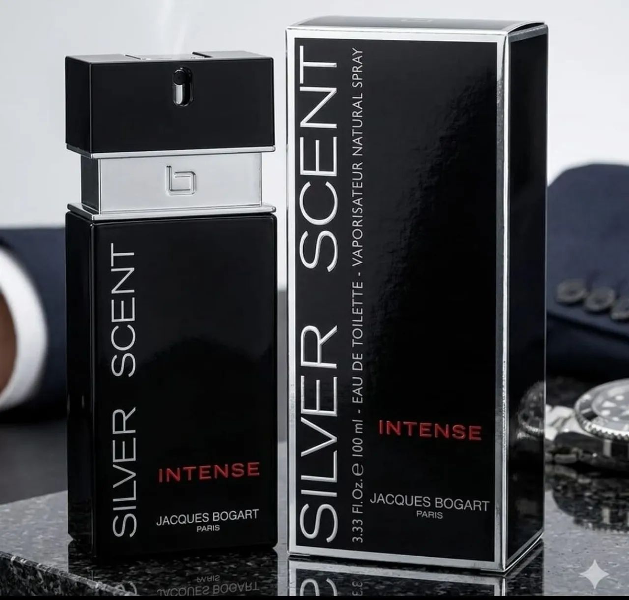 Perfume Silver Scent Intense Jacques Bogart Masculino 100ml - Foto 3