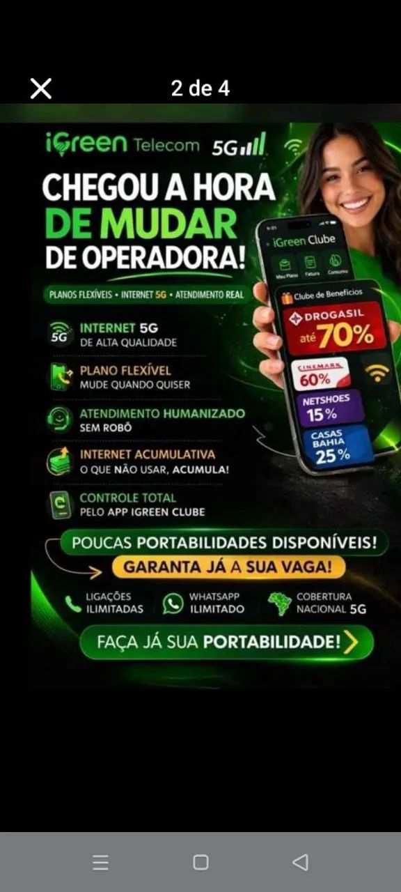 igreen telecom traga o seu número e ganhe dinheiro  - Foto 4