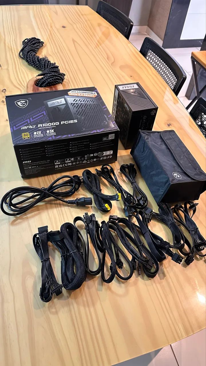 Fonte 1000W, Gold full modular MSI - Foto 4