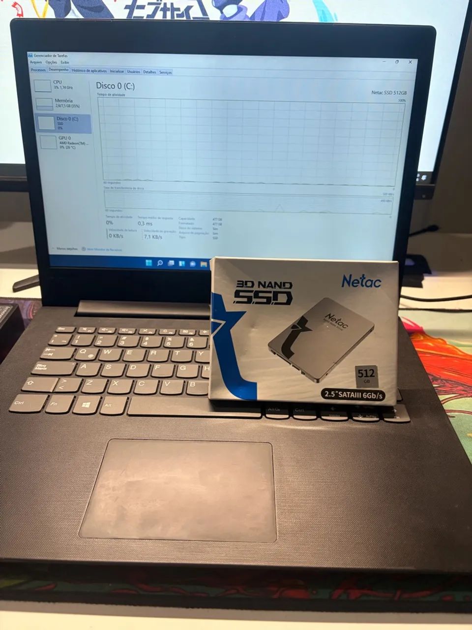 Notebook Lenovo amd 8gb 512gb + brinde - Foto 5