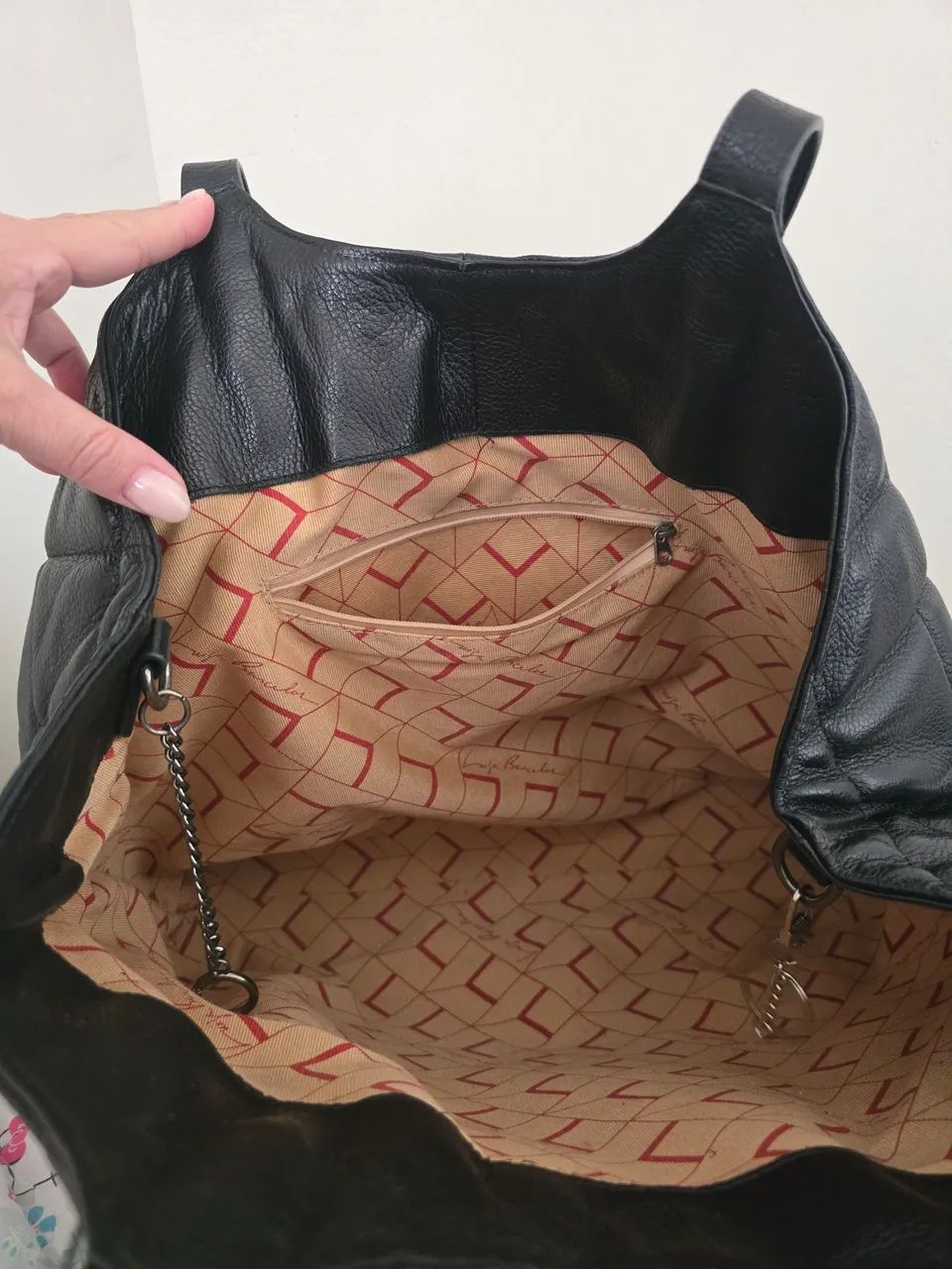 Bolsa grande de couro Luiza Barcelos - Foto 3