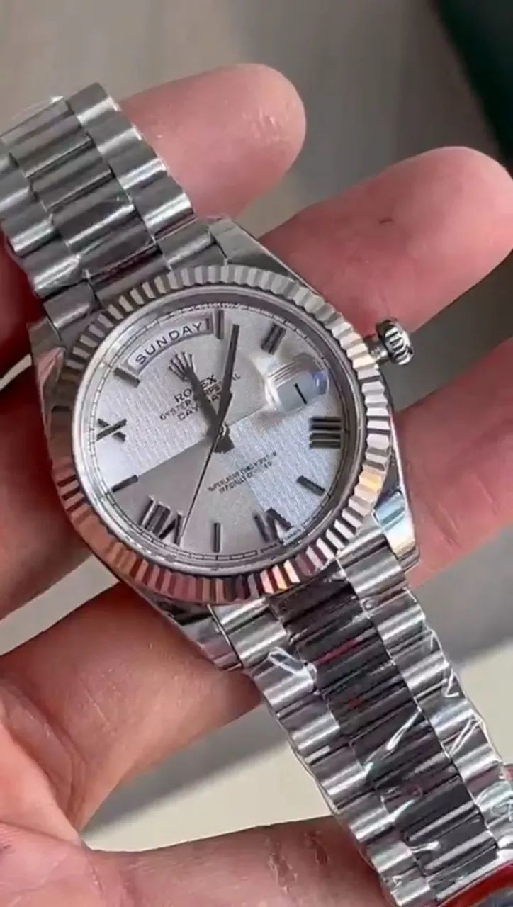 Rolex Day-Date Super Clone Branco + Caixa Rolex - Foto 2