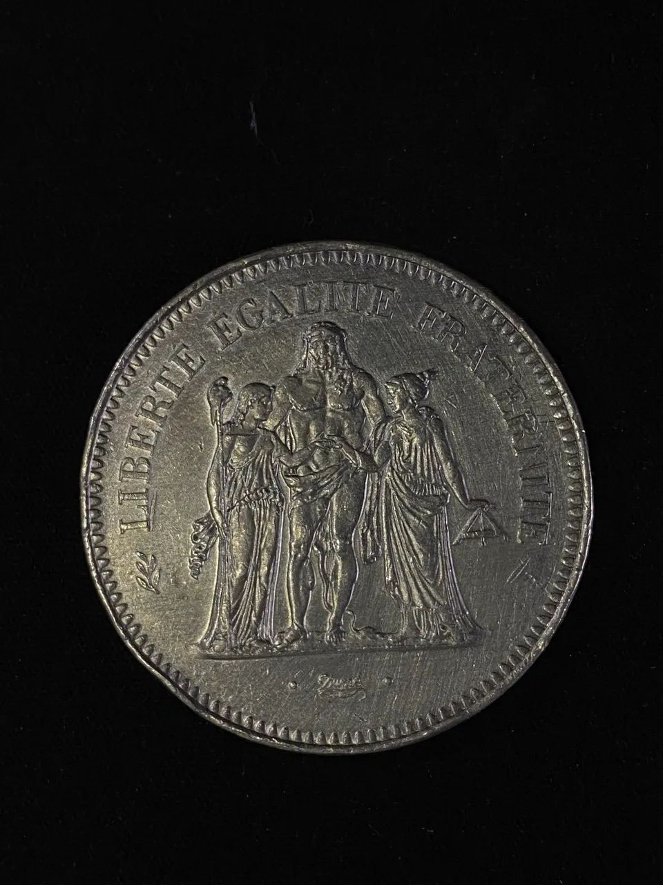 Moedas de prata - 1 e 50 Francos e 20 Cruzeiros - Foto 2