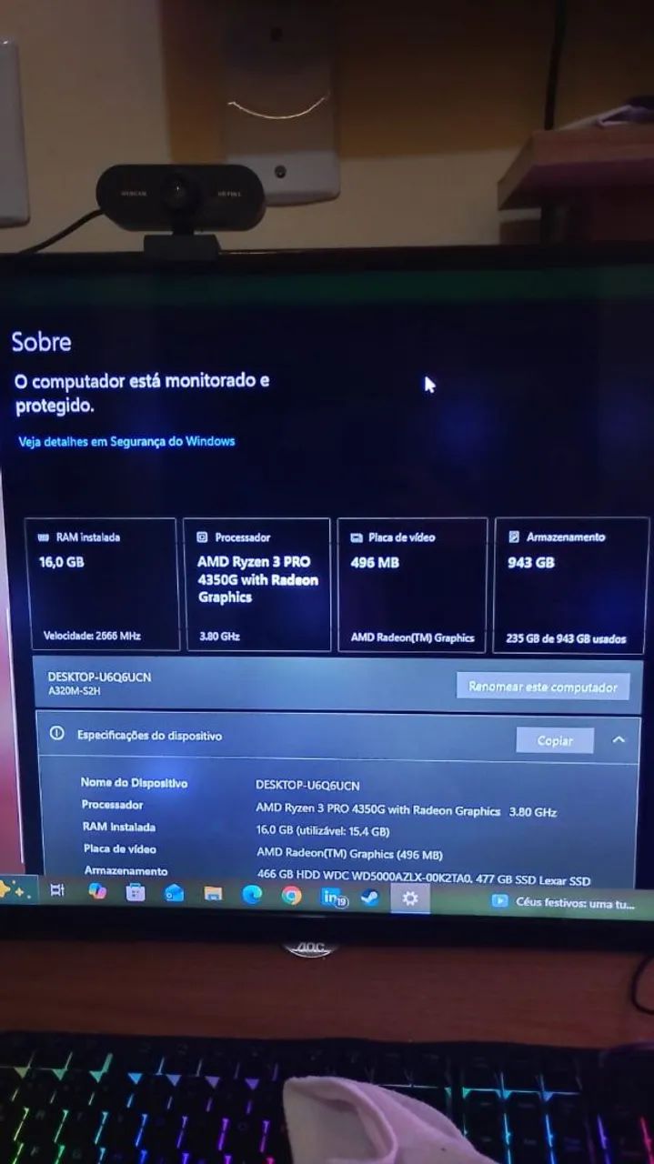 PC GAMER COMPLETO PRA VENDER AGORA!! - Foto 4