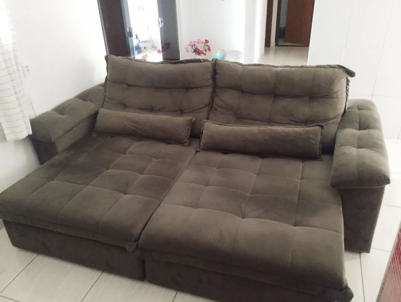 Sofá retrátil reclinável 2,50m x 1,13m com molas