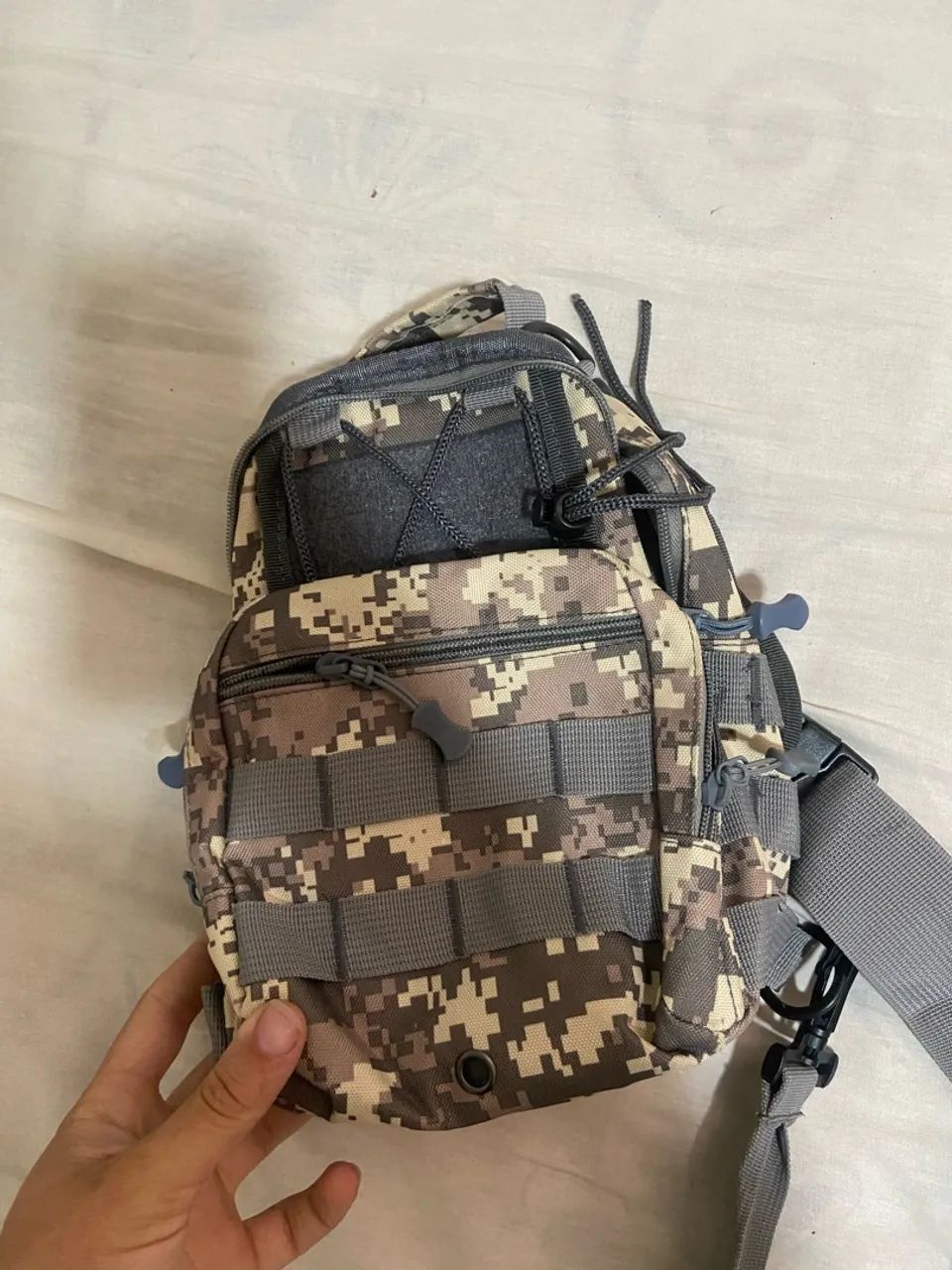 Mochila de costa pequena Camuflada - Foto 3