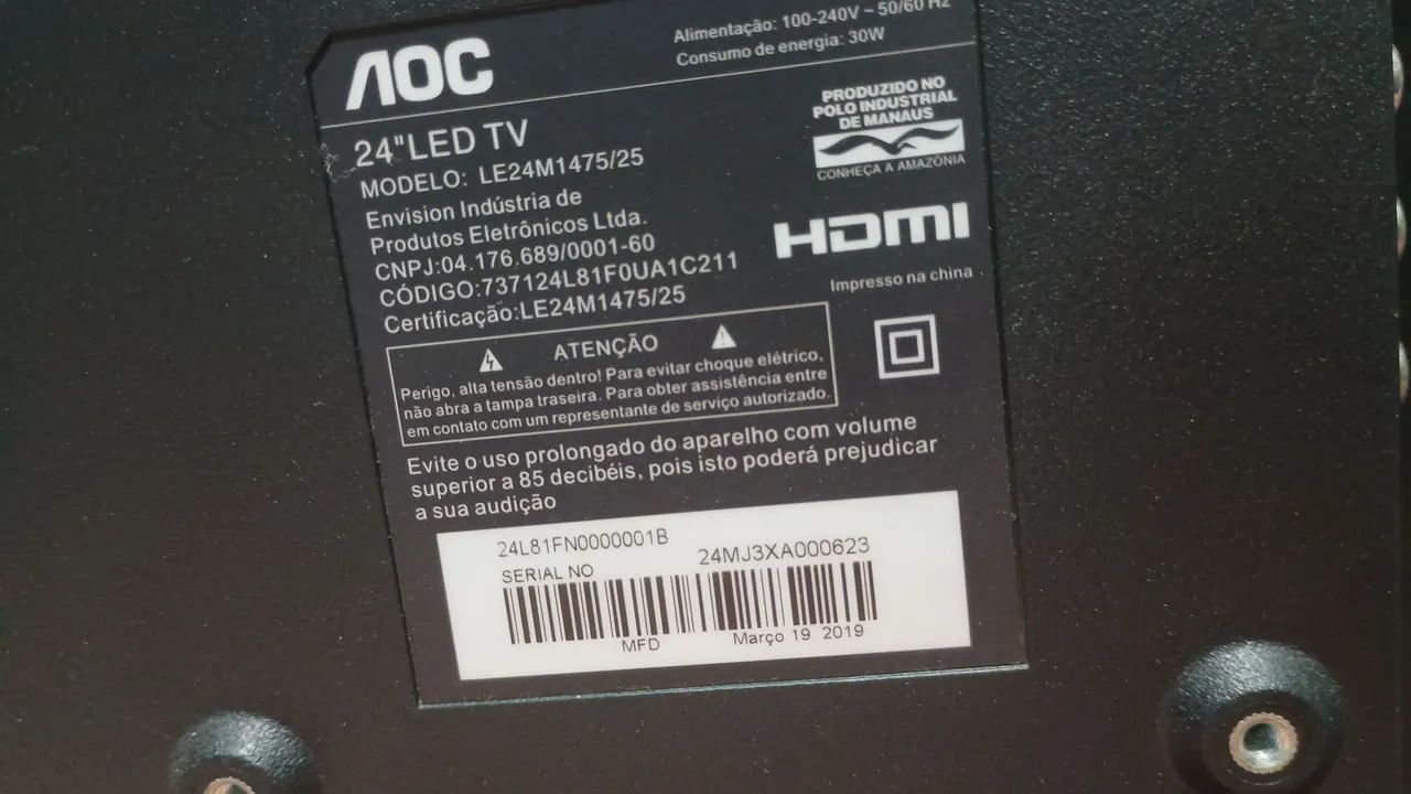 Tv monitor AOC 24 polegadas led  - Foto 4