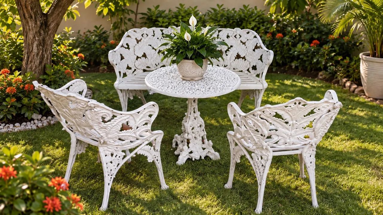 Conjunto de Poltronas em Ferro Fundido 
