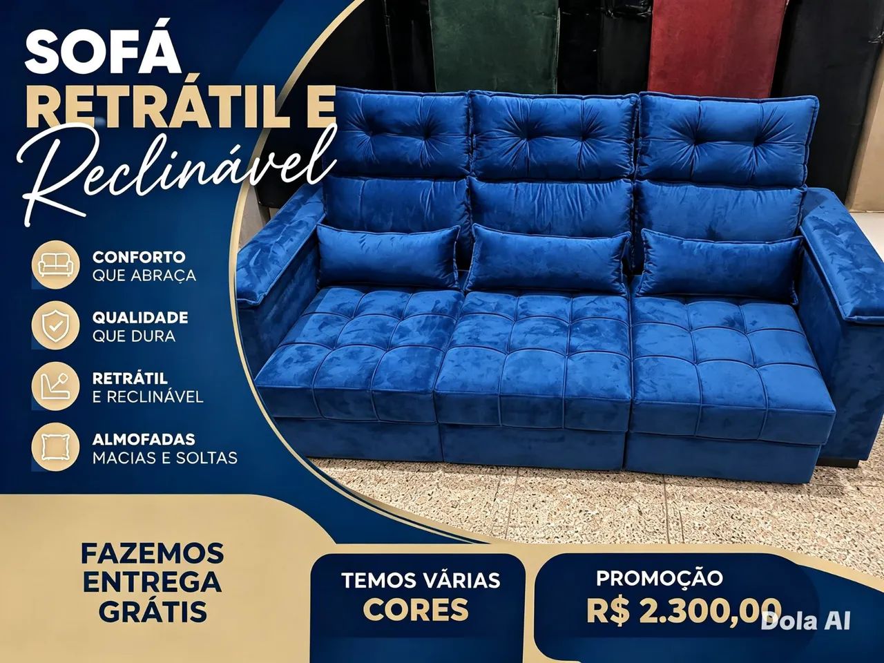 Sofá Retratil Reclinavel  - Foto 2