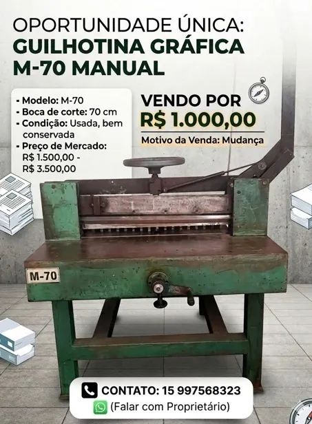 GUILHOTINA GRAFICA M-70 MANUAL