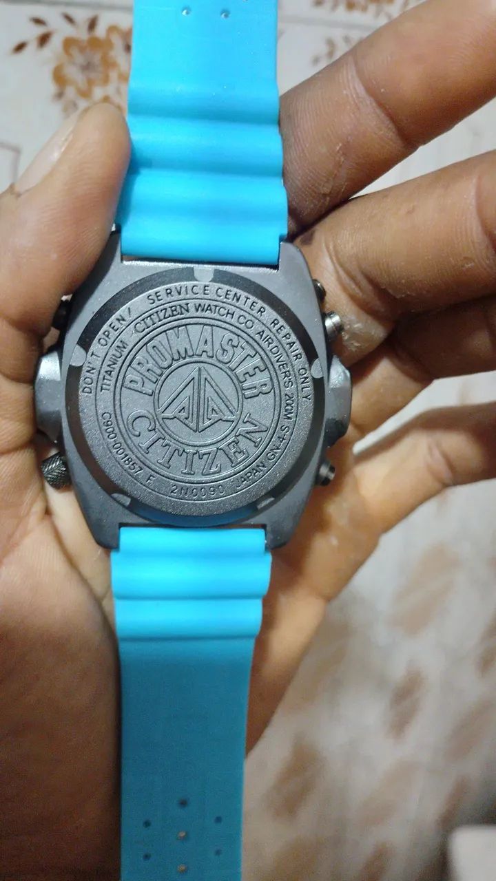 Citizen aquamont mostrador azul visor digital troco iphone - Foto 4
