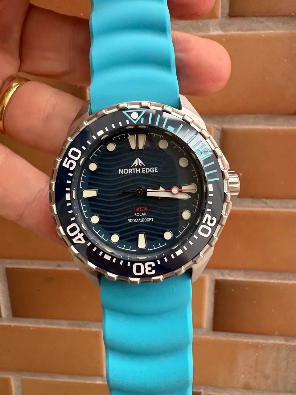Relógio Diver Solar North Edge Triton 300m - Foto 2