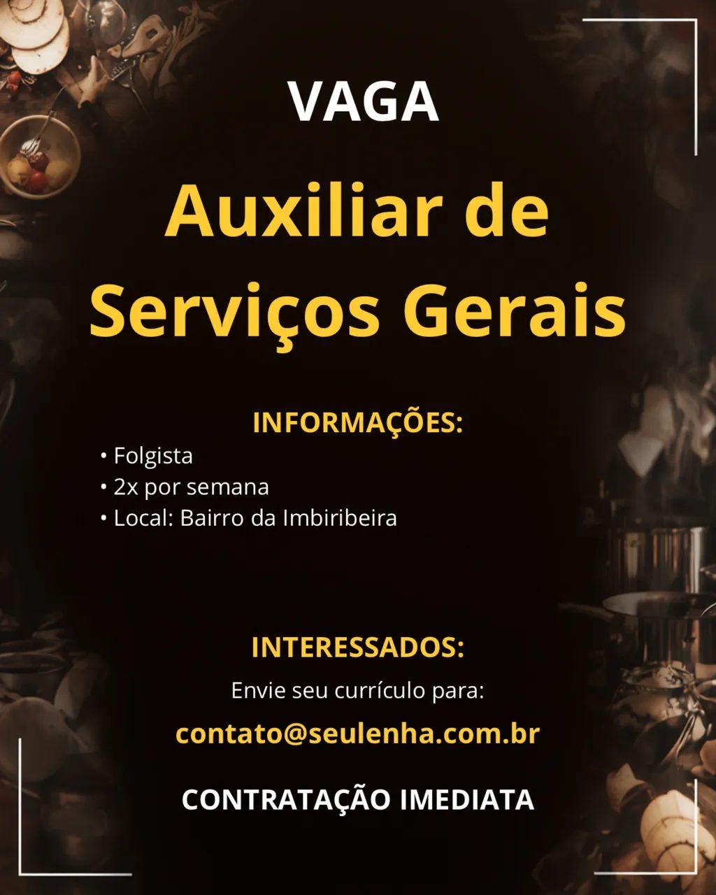 Vagas para Folguista