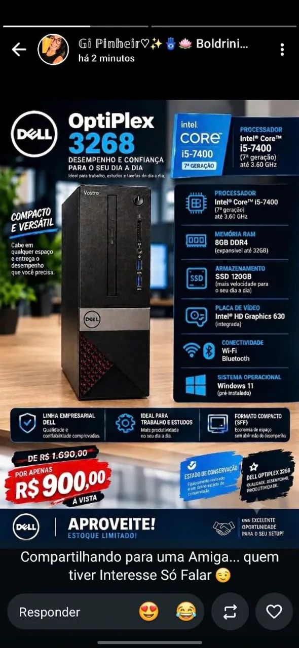 Computador Dell i5 7th - Foto 3