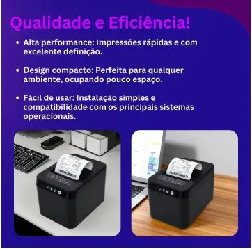 Impressora 80mm Recibos Usb E Lan 203dpi Rápida E Silenciosa - Foto 3