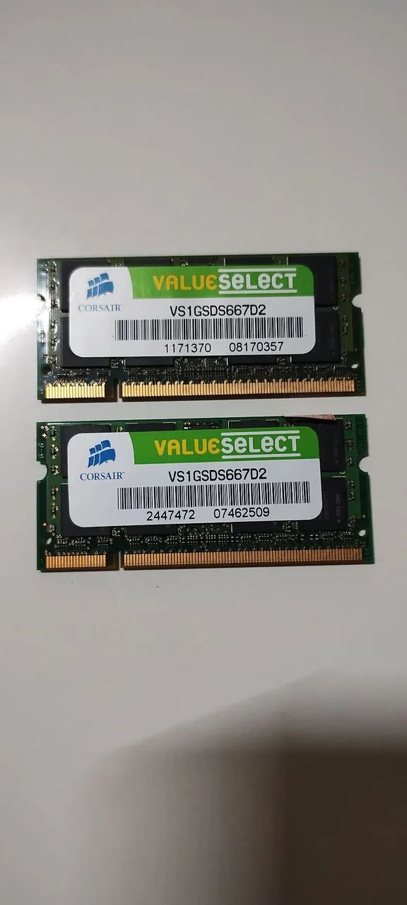 Memórias notebook DDR2  2GB CORSAIR