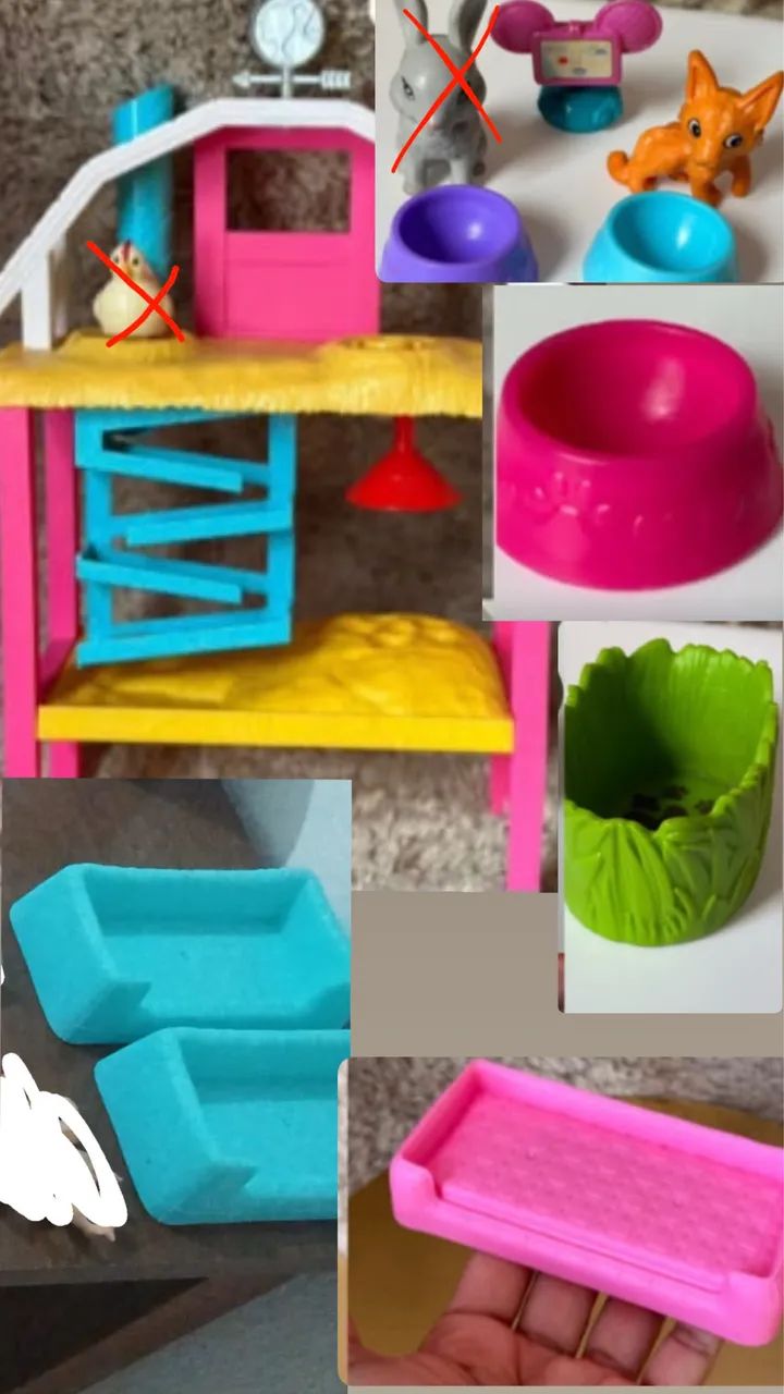 lote acessórios de pets da Barbie 