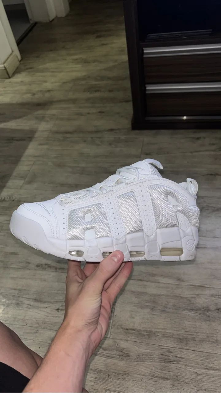 Nike uptempo branco original usado 3 vezes - Foto 2