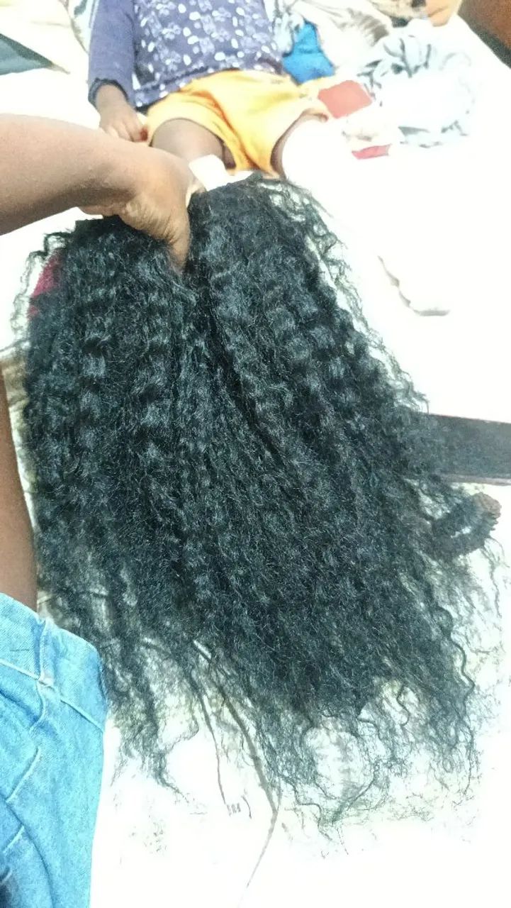 Cabelo humano cacheado 65cm - Foto 4