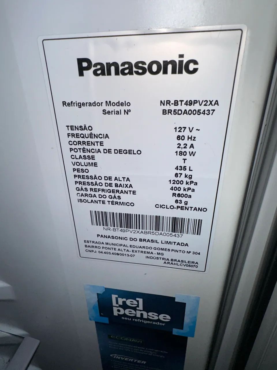 Geladeira Panasonic inox 110v inverter . - Foto 6