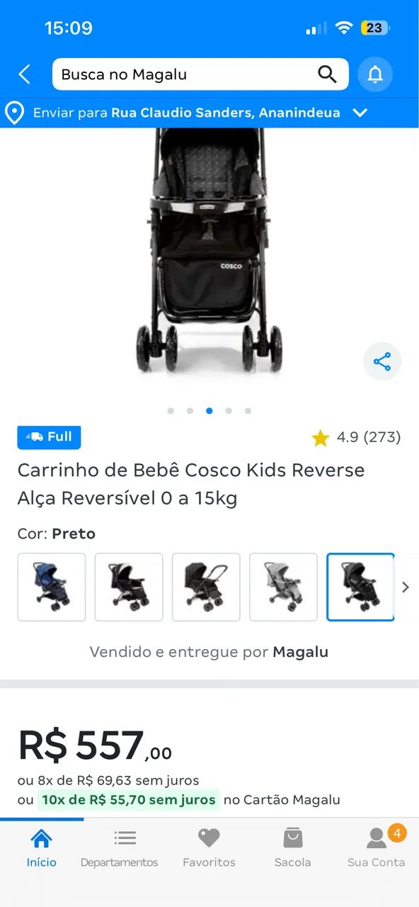 Carrinho de bebê cosco - Foto 3