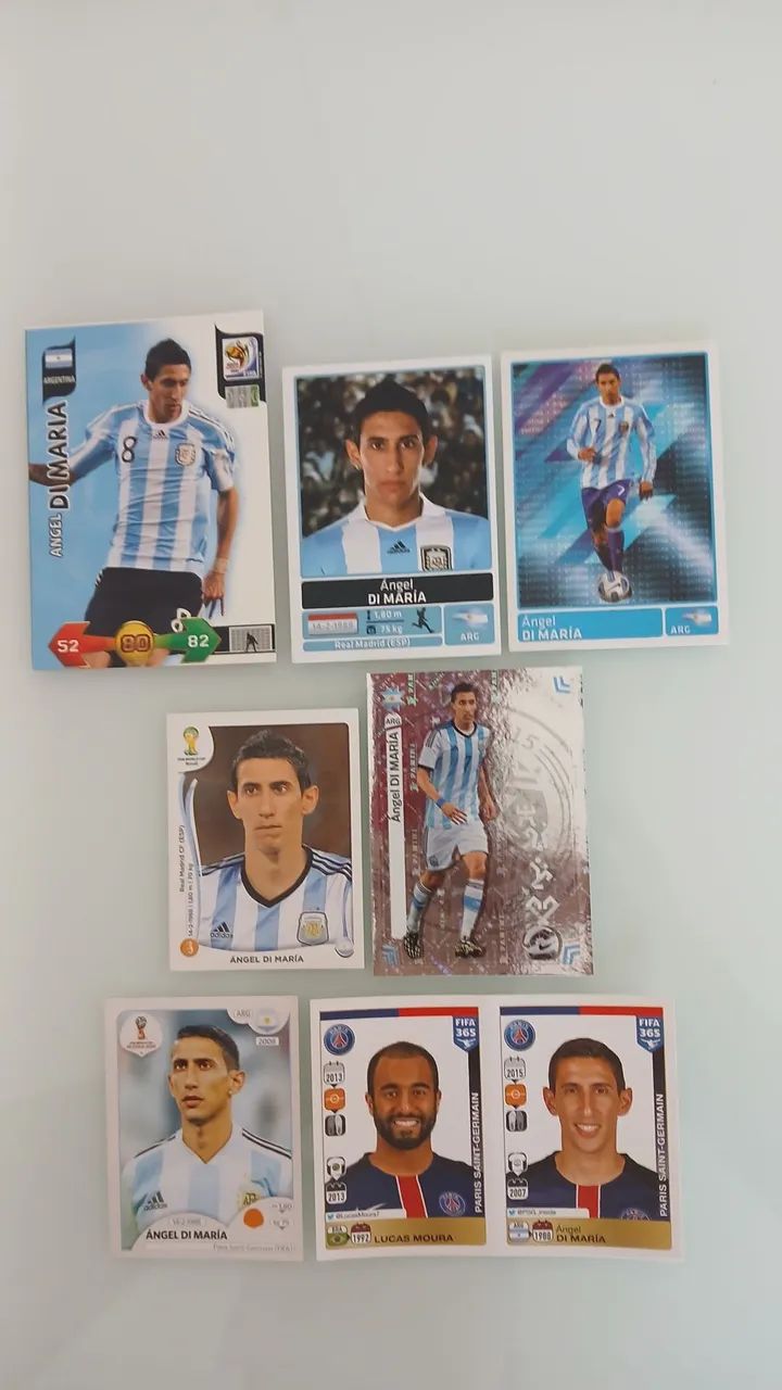 Kit de 07 Figurinhas de Angel Di Maria