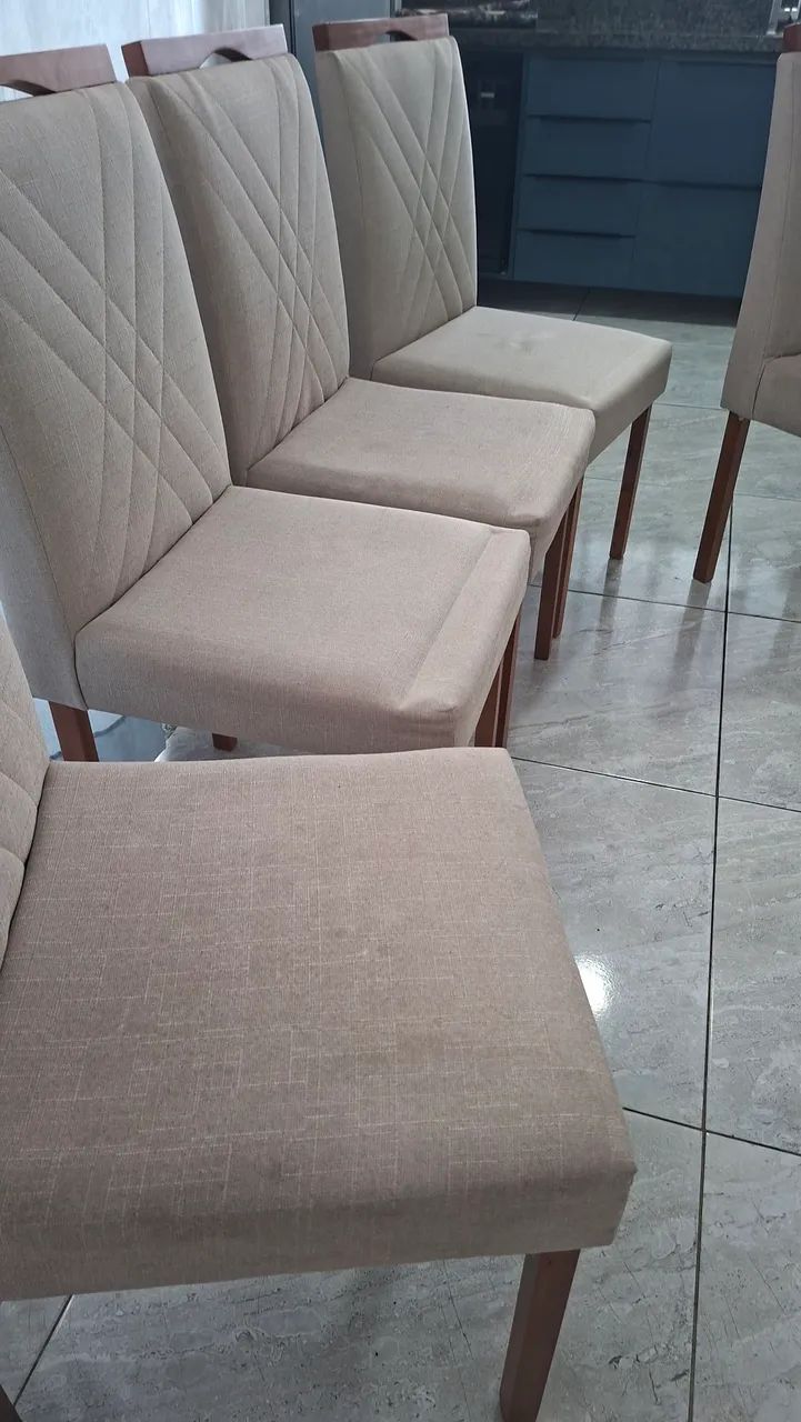 5 cadeiras estofadas usadas - Foto 3