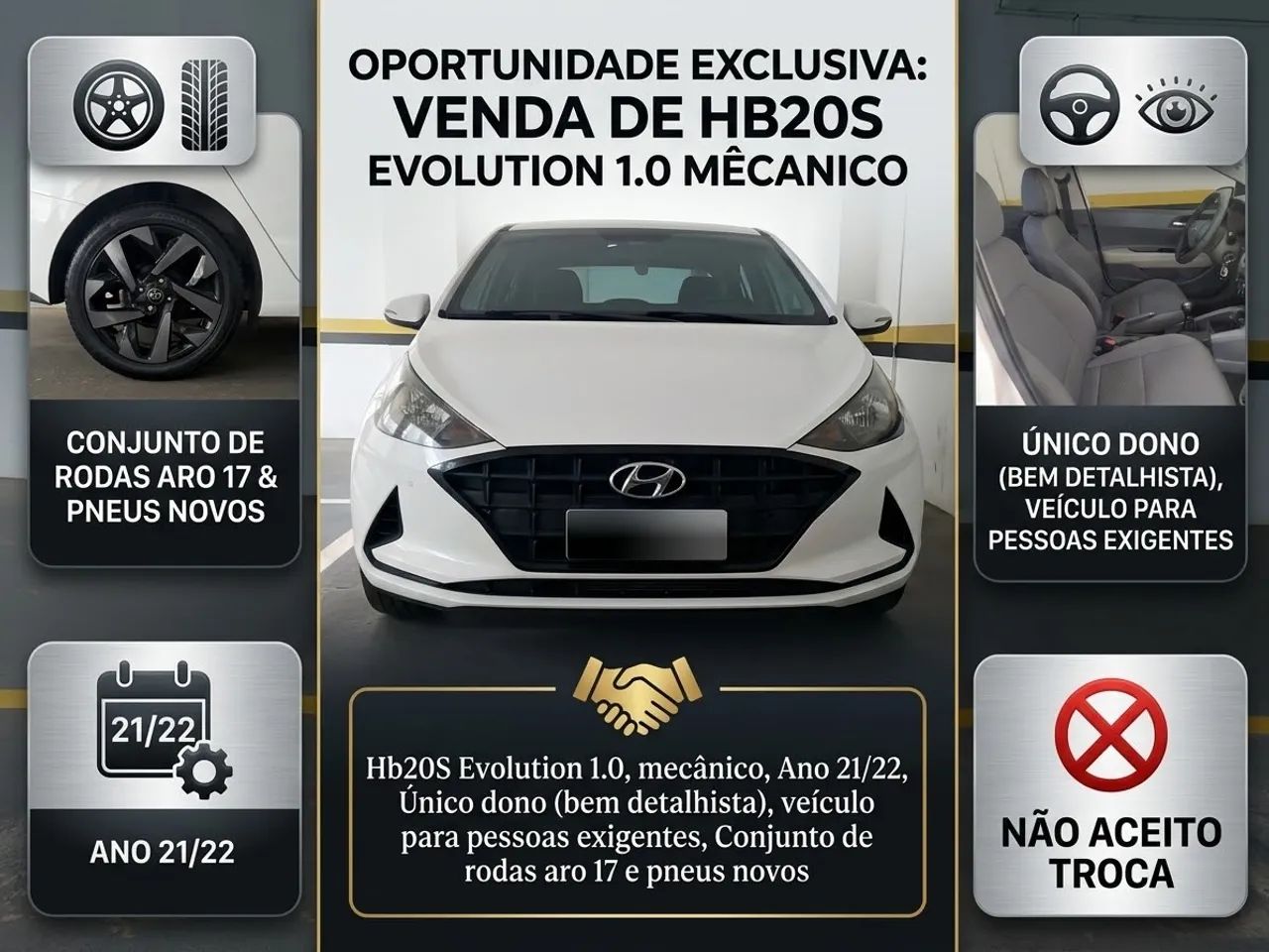 Hyundai HB20S Evolution 1.0 Flex 12V MEC 2022