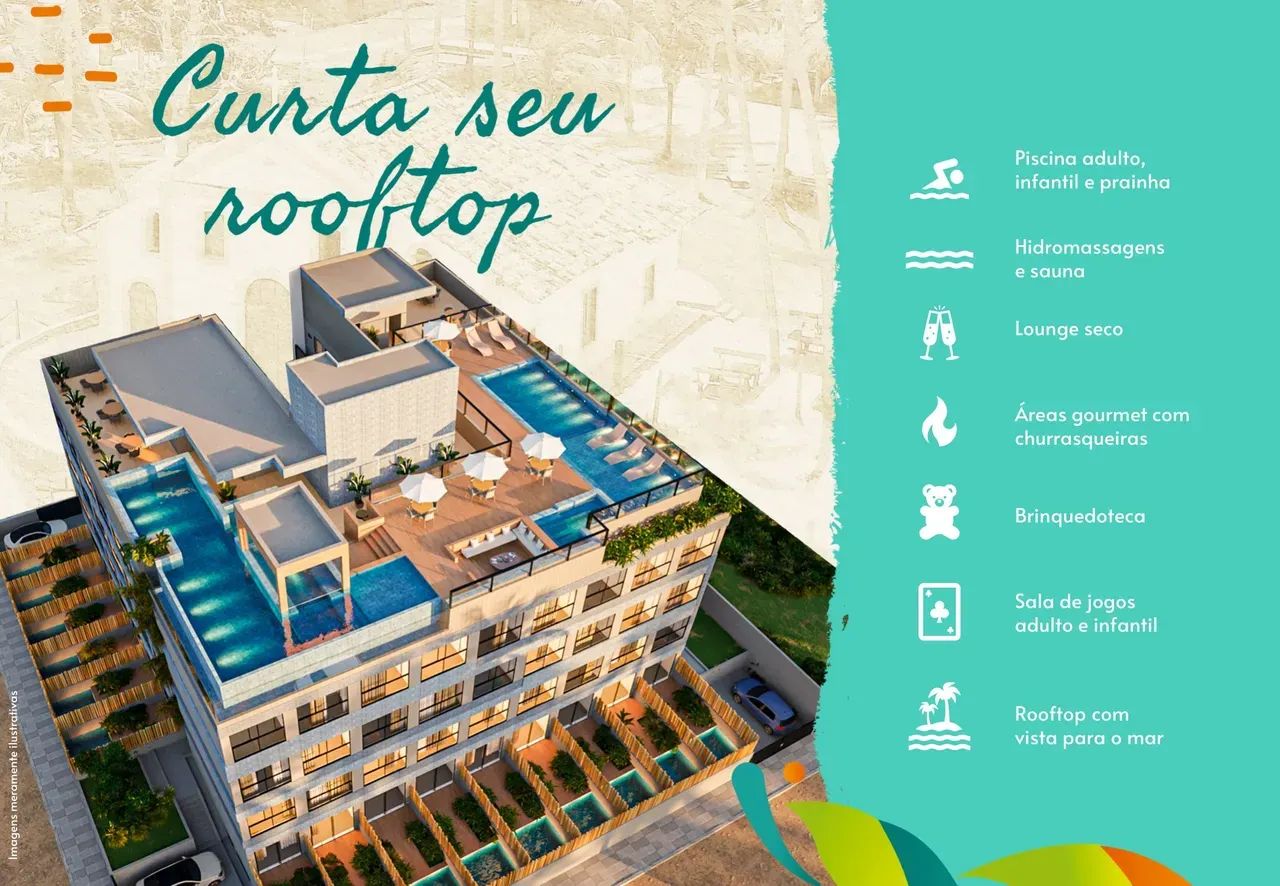 PRAIA DOS CARNEIROS - FLAT 25 m² A 50 m do mar com lazer completo e próx. ao parque aquáti - Foto 11