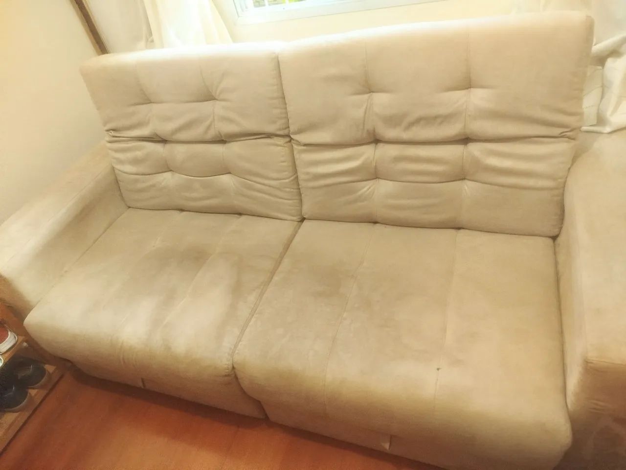 SOFÁ em Suede, reclinável, ótimo estado! - Foto 4