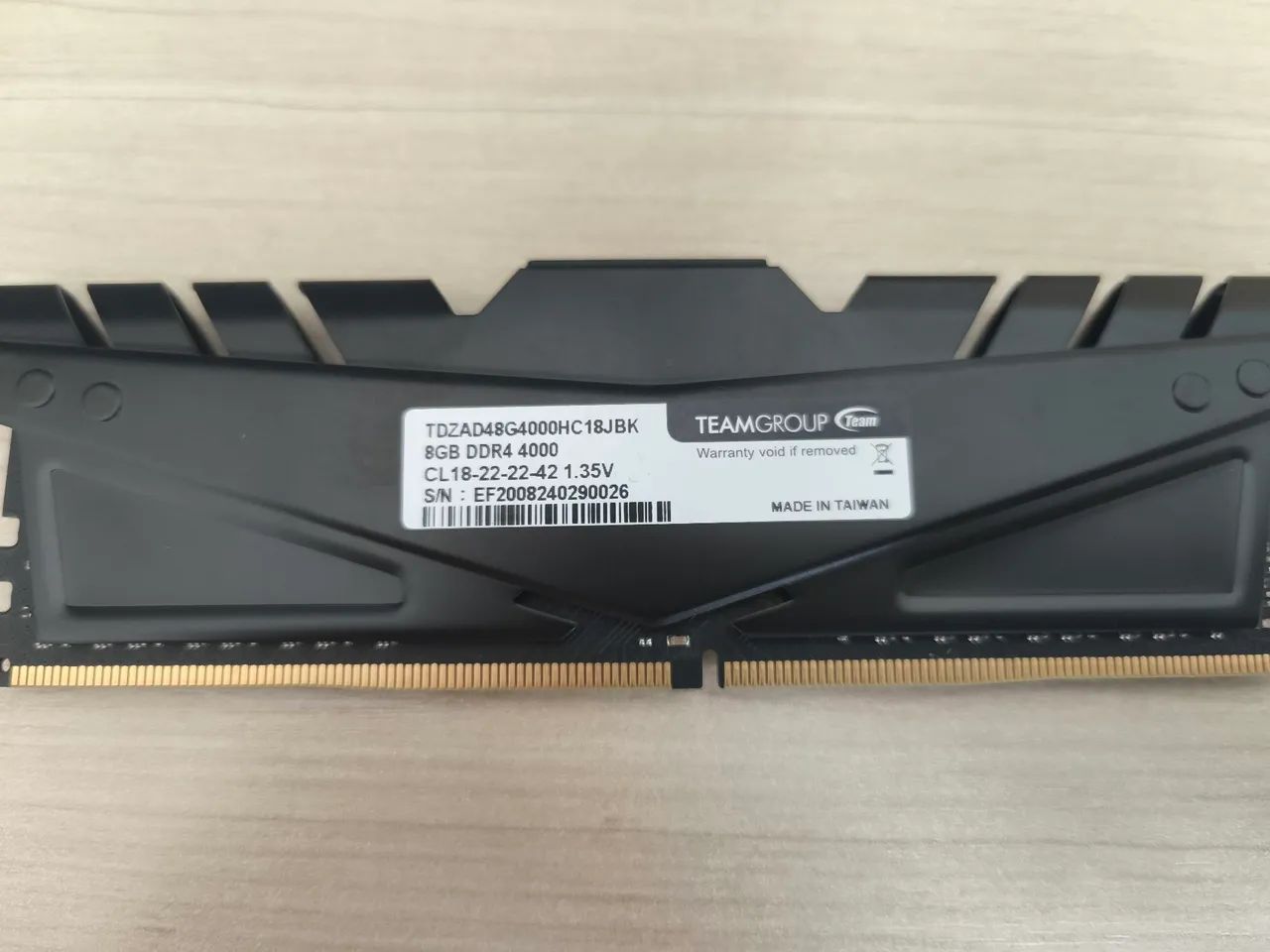 Memória ram DDR4 8GB 4000mhz T-Force
