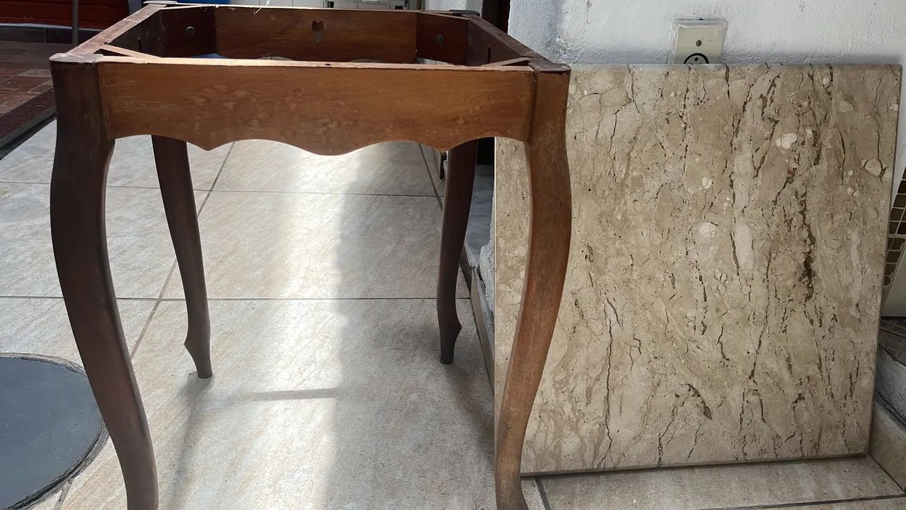 Mesa de canto chipandelle com tampo d bege Bahia  - Foto 3