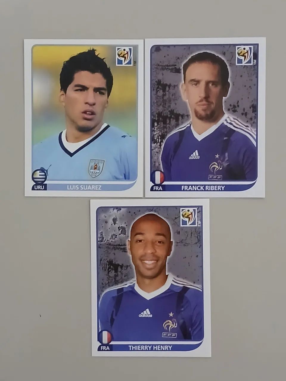 Copa do Mundo 2010 figurinhas 84, 100 e 103