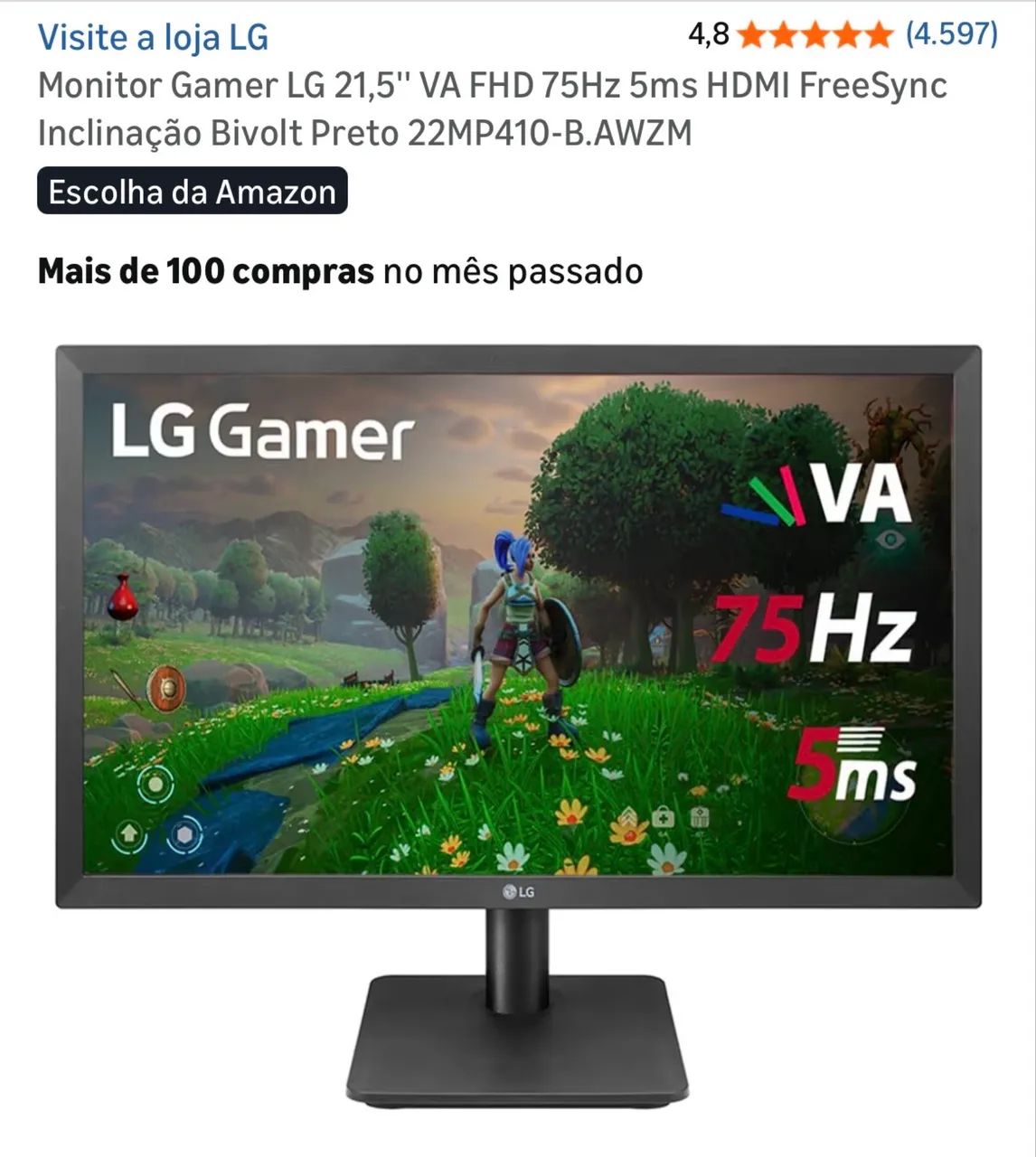 Monitor Gamer LG 22? - Foto 5