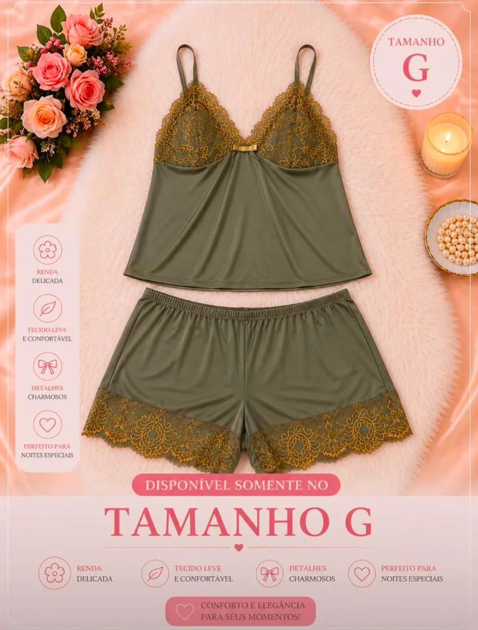 Pijama - babydoll Premium feminino variado 3 - Foto 2
