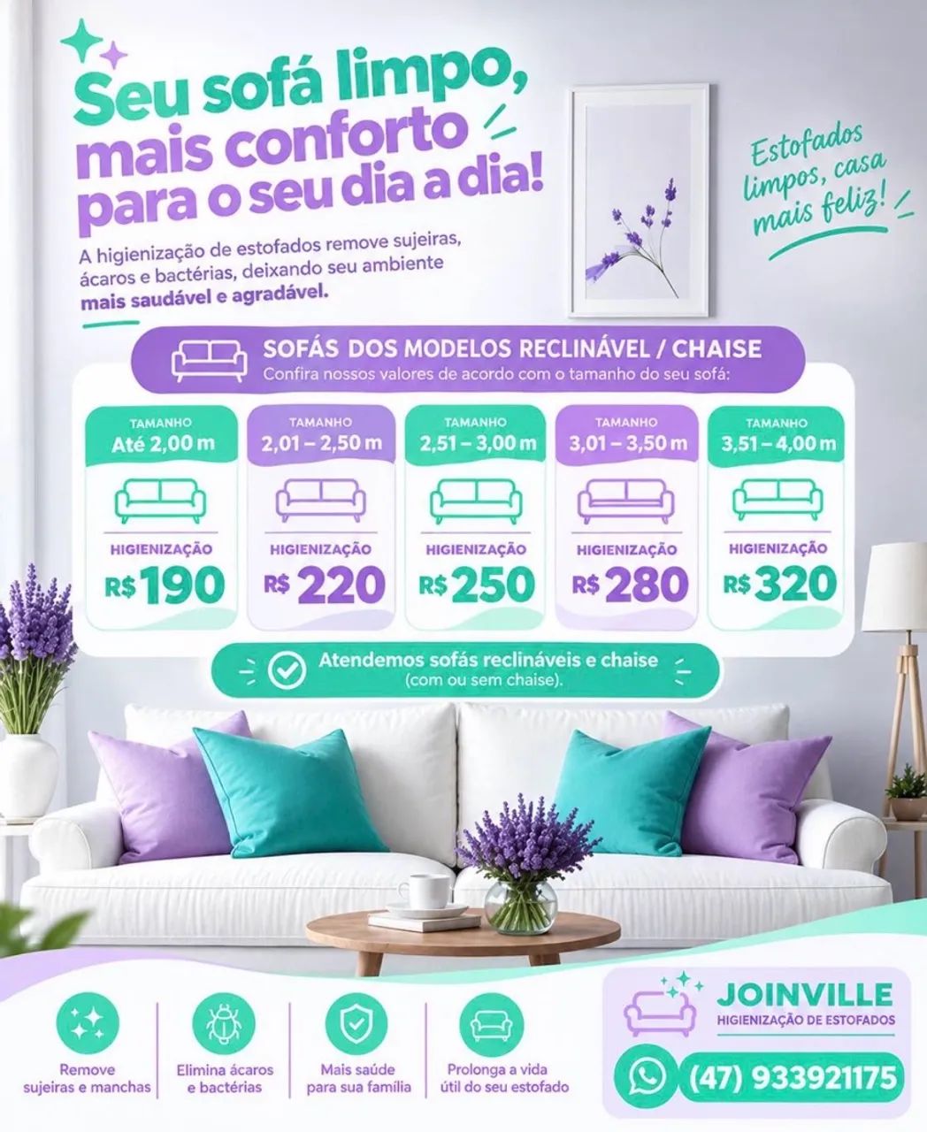 Higienização de estofados - Foto 2
