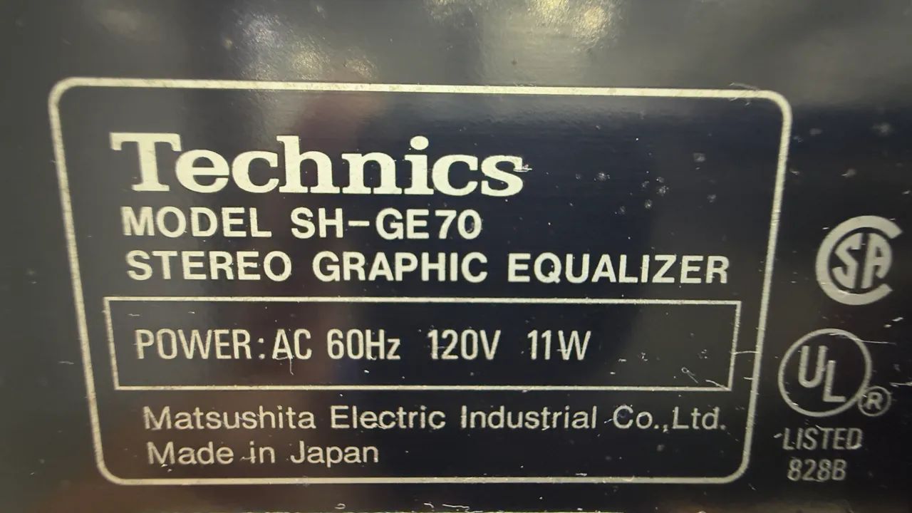 Equalizador gráfico Technics SH-GE70 equalizer Japonês  - Foto 5