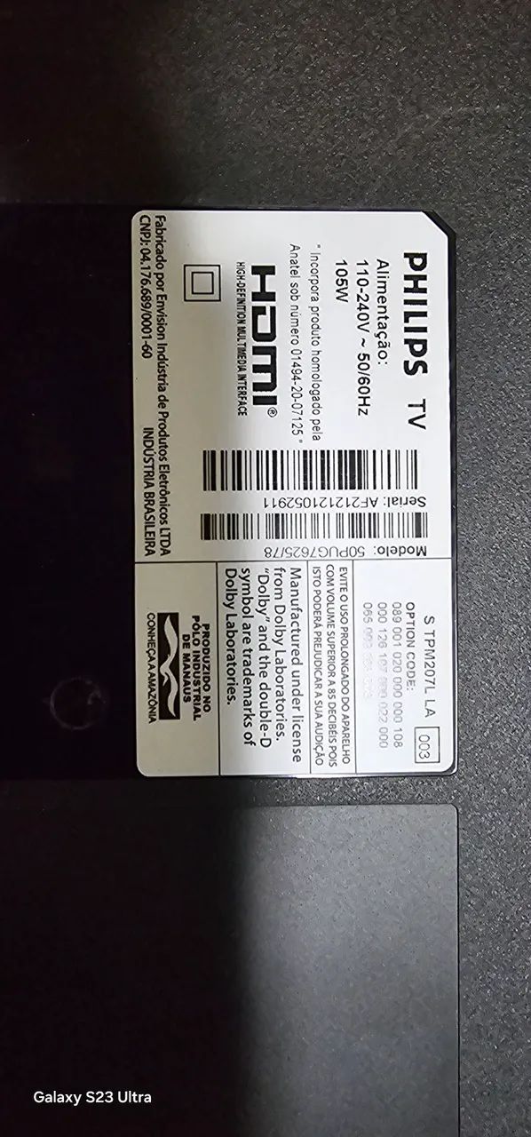 Tv Philips 50 polegadas 