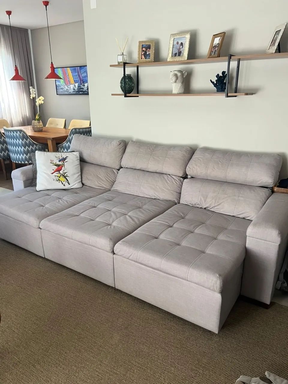 Sofá Retrátil e Reclinável 2,80m - Impecável | R$ 1.990 - Foto 2